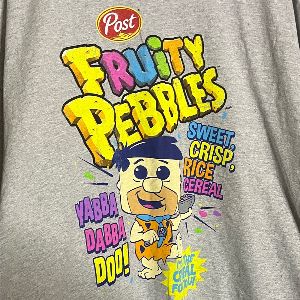 😄Fruity pebbles Fred flintstone Tshirt 2XL